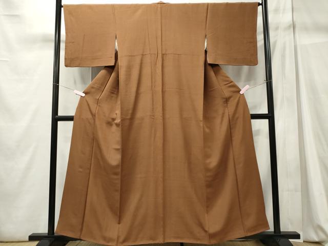 平和屋着物■上質な色無地 枇杷茶色 西武百貨店扱い 正絹 逸品 CABC7921ou