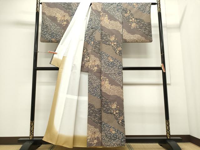 平和屋着物■上質な小紋 吉祥草花文 正絹 逸品 CABC7947ou