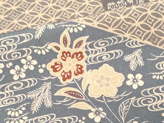 平和屋着物■上質な小紋 吉祥草花文 正絹 逸品 CABC7947ou