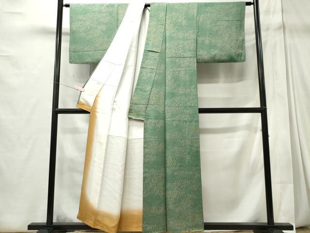 平和屋着物■上質な小紋 芝草花文 正絹 逸品 CABC7972ou