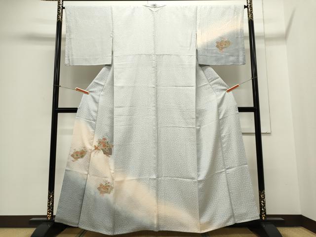 平和屋着物■中国三大刺繍 スワトウ刺繍 訪問着 地紙花鳥文 暈し染め 正絹 逸品 CABC7993ou