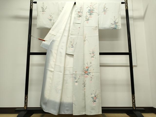 平和屋着物■上質な小紋 花籠文 正絹 逸品 CABC7999ou