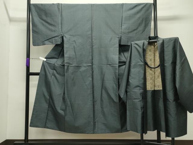 平和屋着物●男性 本場大島紬 アンサンブル 80亀甲 総詰め 正絹 逸品 CABC8044gh