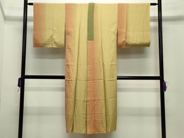 平和屋着物●長襦袢 無双仕立て 縞 正絹 逸品 未使用 CABC8088gh