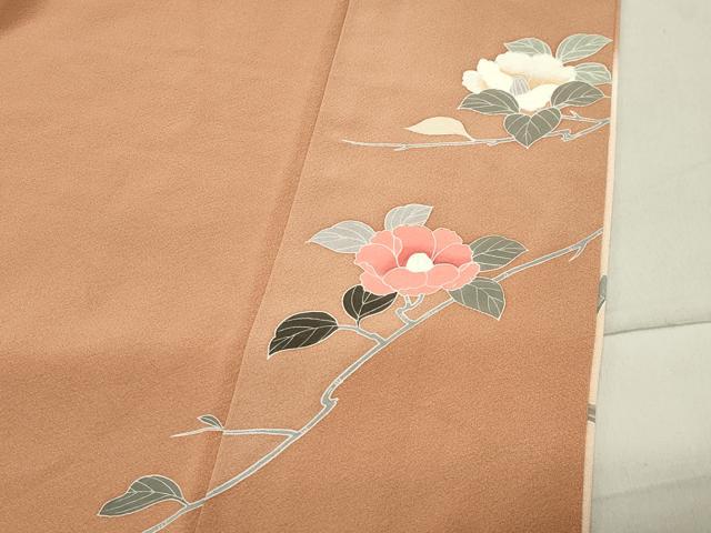 平和屋着物●訪問着 友禅 作家物 休み鳥枝椿 暈し染め 正絹 逸品 CABC8102gh
