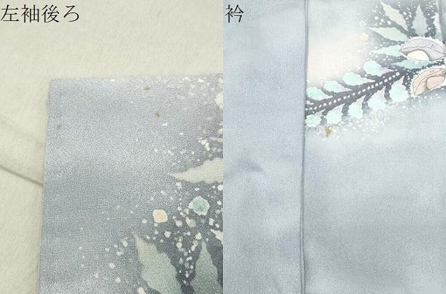 平和屋着物●越後十日町の一流染匠 桐屋・翠山工房 徳永憲峰 訪問着 辻が花 絞り 銀通し地 正絹 逸品 CABC8122gh