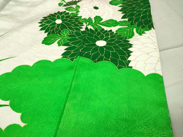 平和屋着物●訪問着 駒刺繍 牡丹花文 金彩 正絹 逸品 未使用 CABC8177gh