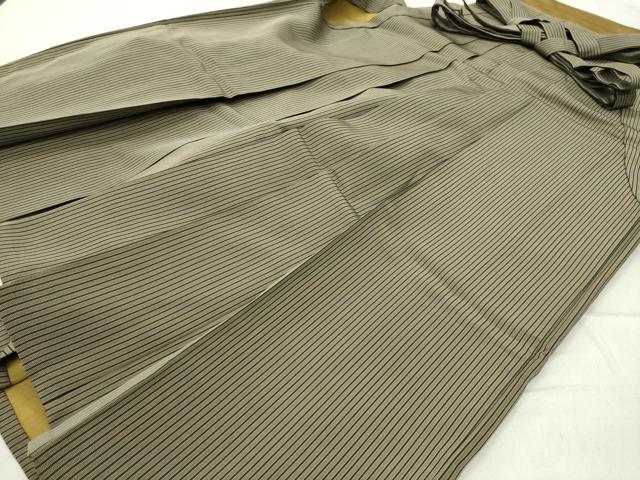 平和屋着物●男性 馬乗り袴 縞 正絹 逸品 CABC8183gh