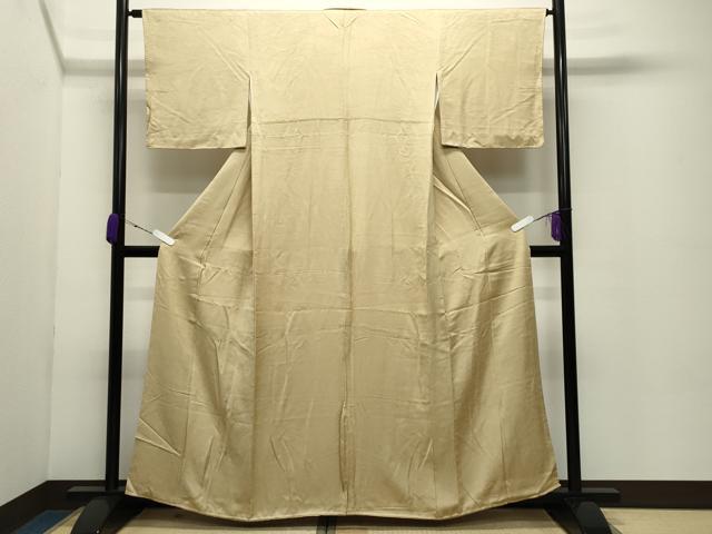 平和屋着物●上質な色無地 立波地紋 蒸栗色 正絹 逸品 未使用 CABC8187gh