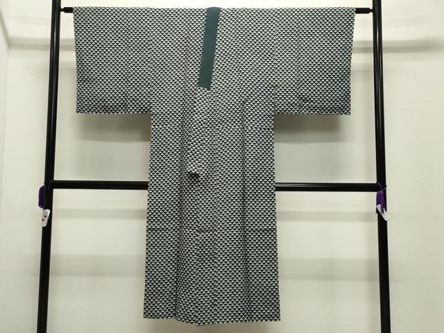 平和屋着物●男性 長襦袢 袷 鱗文 正絹 逸品 未使用 CABC8208gh