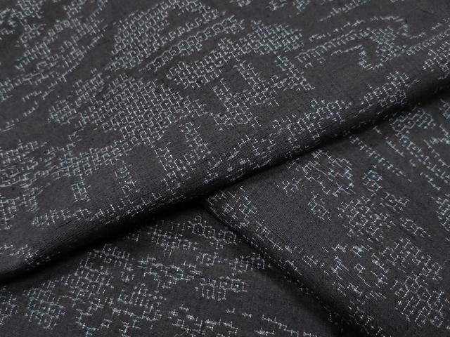 平和屋着物●結城紬 80亀甲 御所解花文 正絹 逸品 CABC8217gh