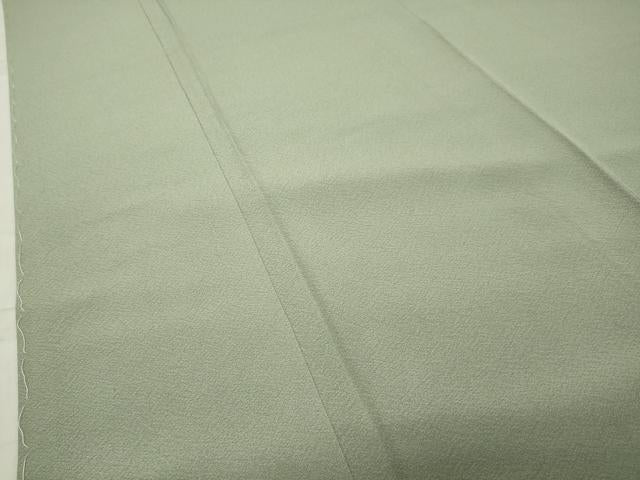 平和屋着物●上質な色無地 山葵色 正絹 逸品 未使用 CABC8232gh