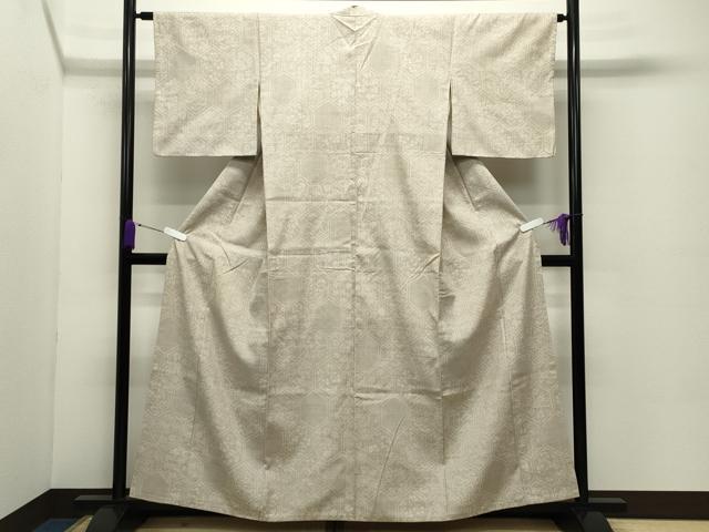 平和屋着物●本場結城紬 重要無形文化財 100亀甲 亀甲花文 正絹 逸品 CABC8240gh