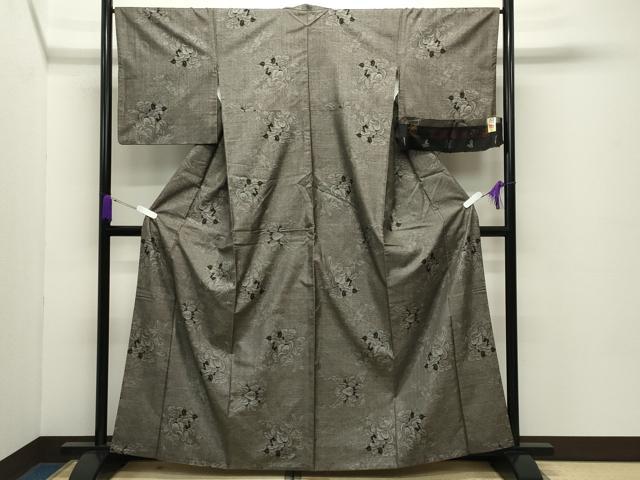 平和屋着物●本場大島紬 9マルキ 草木文 ますいわ屋扱い 反端付き 正絹 逸品 CABC8251gh