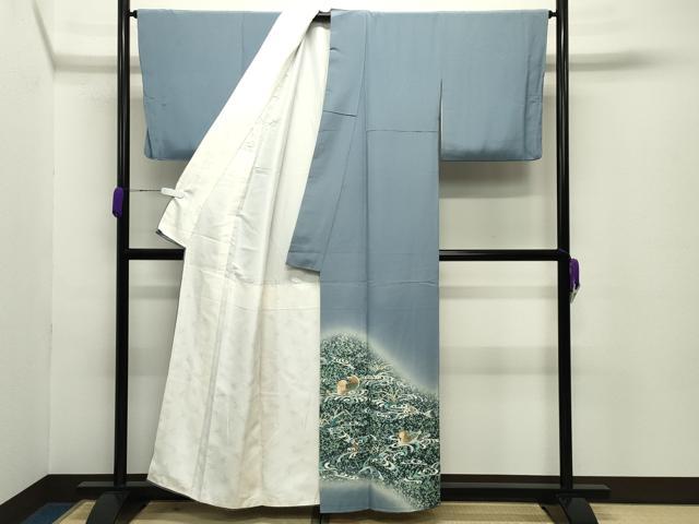 平和屋着物●豪華色留袖 伊藤幽水画 流水鴛鴦花文 暈し染め 正絹 逸品 CABC8338gh