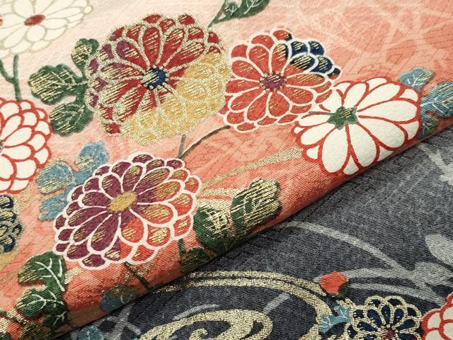 平和屋着物●訪問着 流水舞蝶花文 暈し染め 金彩 正絹 逸品 CABC8339gh