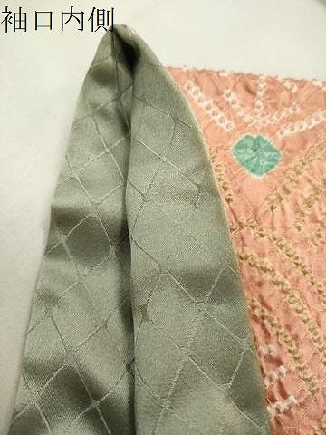 平和屋着物●訪問着 総絞り 孔雀羽文 暈し染め 正絹 逸品 CABC8354gh