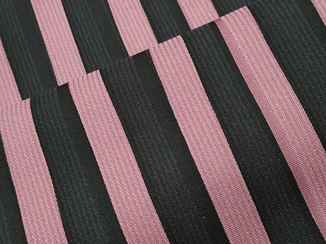 平和屋着物●上質な小紋 縞 正絹 逸品 CABC8375gh