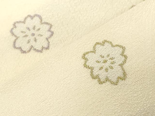平和屋着物●九寸名古屋帯 舞花文 金糸 正絹 逸品 CABC8422dy