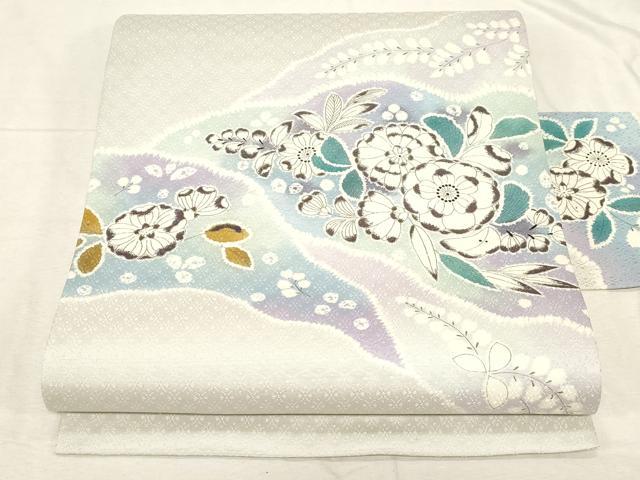 平和屋着物●九寸名古屋帯 辻が花 おび工房謹製 正絹 逸品 CABC8433dy