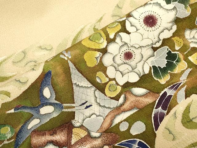 平和屋着物●九寸名古屋帯 辻が花 鬼しぼ縮緬 逸品 CABC8445dy