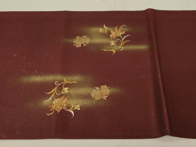 平和屋着物▼太鼓柄袋帯 刺繍 花鳥丸文 金彩 正絹 逸品 CABC8554dy