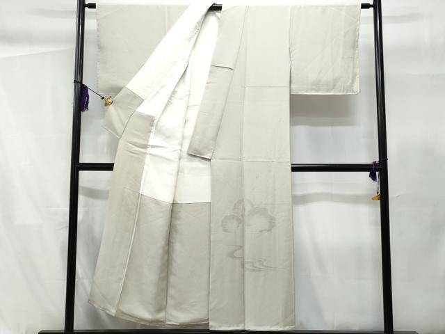 平和屋着物■豪華色留袖 蓮 柳鼠色 正絹 逸品 未使用 CABC8943fb