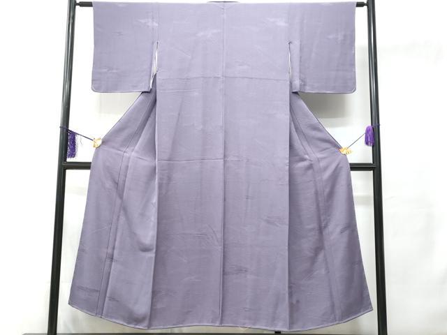 平和屋着物■上質な色無地 紗島地紋 濃鼠色 正絹 逸品 CABC9175fb