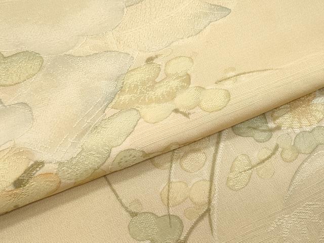 平和屋着物▼上質な小紋 地紋起こし 雲重ね花文 暈し染め 正絹 逸品 CABC9238th