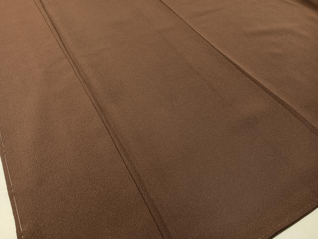 平和屋着物●上質な色無地 赤褐色 正絹 逸品 未使用 CABC9632vp
