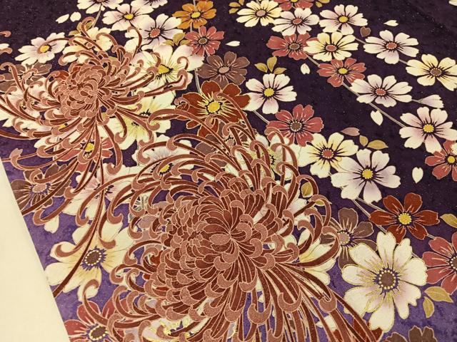 平和屋着物●豪華振袖 乱菊 暈し染め 銀通し地 正絹 逸品 CABC9705vp