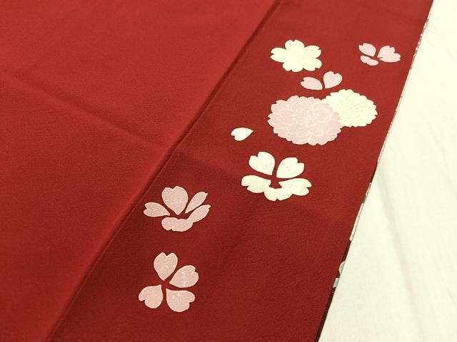 平和屋着物●豪華振袖 駒刺繍 束ね熨斗御所車花文 暈し染め 金通し地 京都きもの友禅扱い 正絹 逸品 CABC9720vp