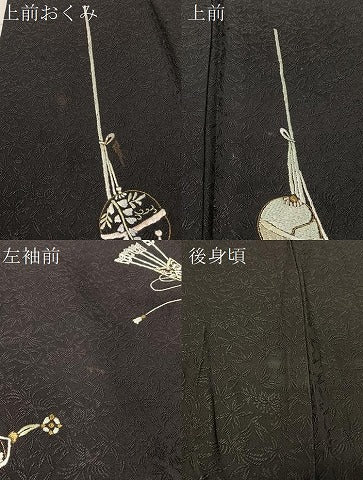 平和屋着物●訪問着 総刺繍 花鈴吉祥文 金銀糸 正絹 逸品 CABC9746vp