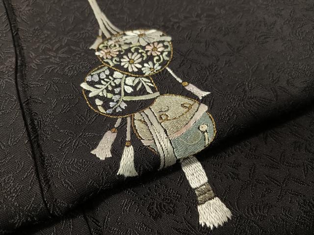 平和屋着物●訪問着 総刺繍 花鈴吉祥文 金銀糸 正絹 逸品 CABC9746vp