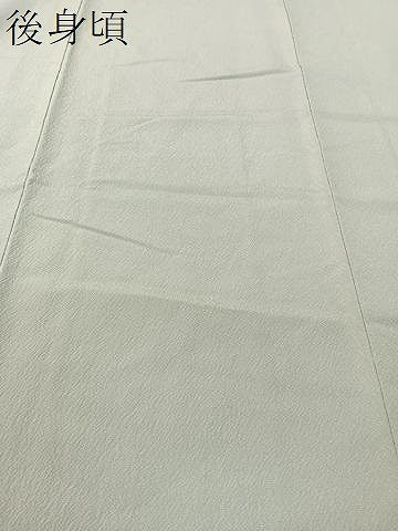 平和屋着物●上質な色無地 月白色 鬼しぼ縮緬 正絹 逸品 CABC9756vp