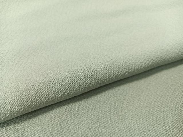 平和屋着物●上質な色無地 柳鼠色 鬼しぼ縮緬 正絹 逸品 未使用 CABC9759vp