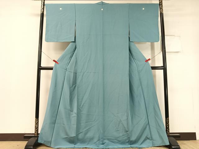 平和屋着物●上質な色無地 浅縹色 正絹 逸品 CABC9761vp