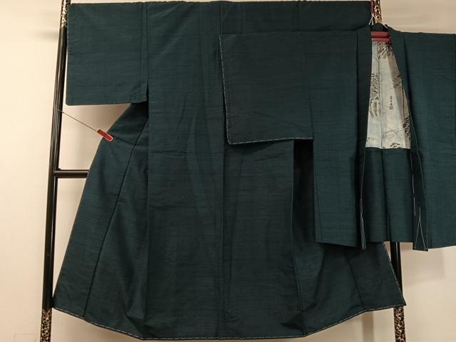 平和屋着物●男性 紬 アンサンブル 網代織 正絹 逸品 未使用 CABC9776vp