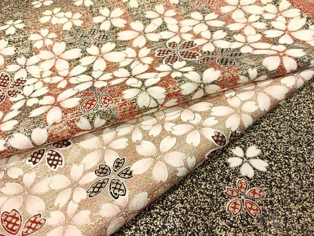 平和屋着物●上質な小紋 舞桜 暈し染め 金彩 正絹 逸品 CABC9821vp