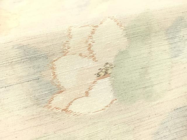 平和屋着物●上質な紬 草花文 正絹 逸品 CABC9852vp
