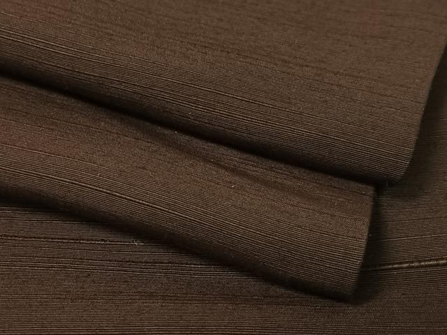 平和屋着物●上質な紬 色無地 赤墨色 正絹 逸品 CABC9856vp