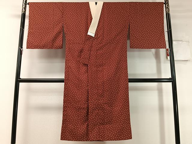平和屋着物●長襦袢 無双仕立て 舞桜 麻の葉地紋 洗える着物 未使用 CABC9862vp
