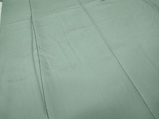 平和屋着物●上質な色無地 紋意匠 錆青磁色 鈴乃屋扱い 正絹 逸品 CABD0014ut