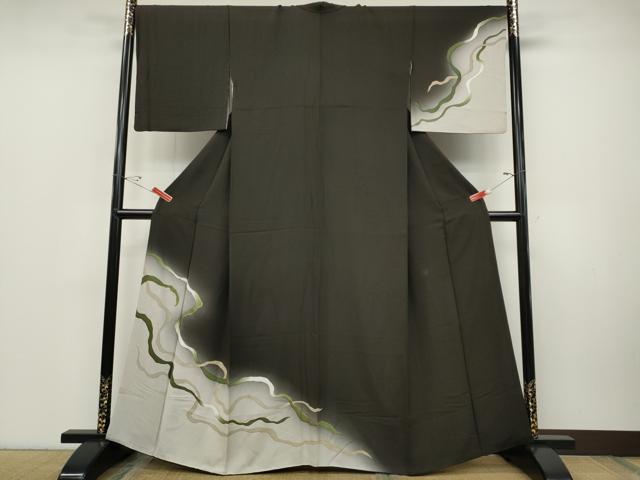 平和屋着物●訪問着 道長文 暈し染め 金彩 正絹 逸品 CABD0015ut