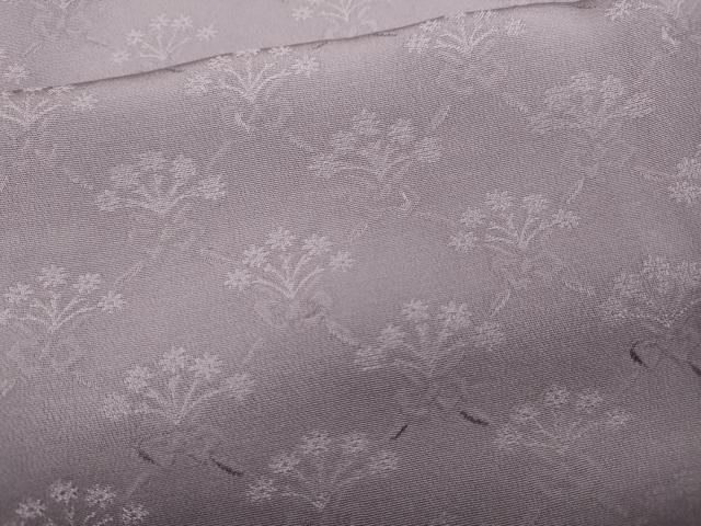 平和屋着物●上質な色無地 花束地紋 紅藤色 正絹 逸品 CABD0025ut
