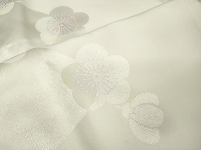 平和屋着物●長襦袢 袷 よろけ縞舞梅地紋 暈し染め 正絹 逸品 CABD0035ut