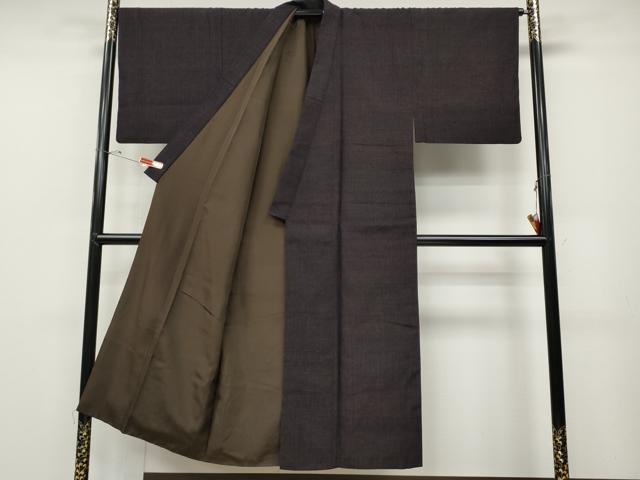 平和屋着物●男性 紬 アンサンブル 霞文 羽織紐付き 正絹 逸品 CABD0038ut