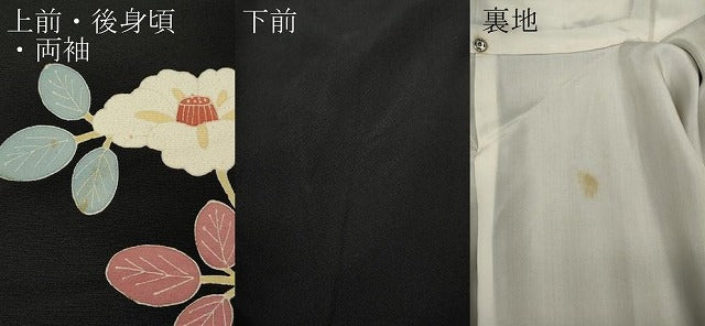 平和屋着物●本加賀友禅作家 談議所栄二 訪問着 枝花文 黒地 正絹 逸品 CABD0058ut
