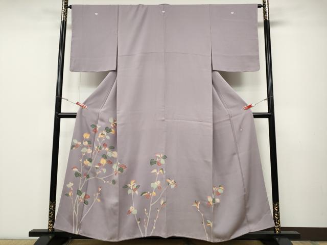 平和屋着物●豪華色留袖 友禅 作家物 枝葉文 正絹 逸品 未使用 CABD0062ut