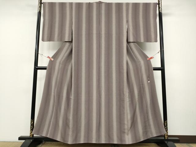 平和屋着物●江戸小紋 伝統工芸士 田島敬之 縞 やまと金ラベル 正絹 逸品 CABD0089ut